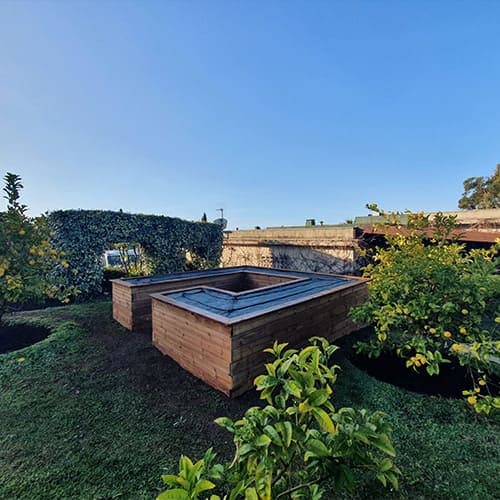 Carrés potagers en bois construits sur mesure